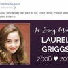 ローレル・グリッグさん、13歳　ブロードウェー女優、早すぎる死に劇場街沈む