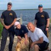 16日間行方不明のレトリバー犬  犬かきで水泳中、救出