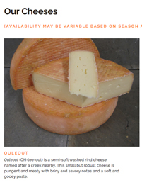 リコールされたチーズの種類や販売店を知らせる同社サイト（photo: www.vultocreamery.com）