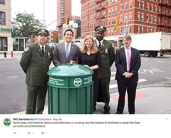 市保健精神衛生局のツイッター(@NYCSanitation)より