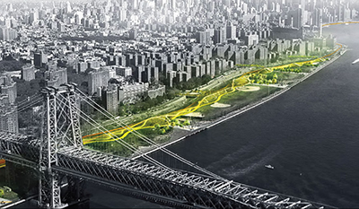 公園の完成予想図(ニューヨーク市公園局公式ウェブサイトより)