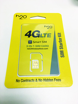 アミック５ＴNYCで提供しているKDDIモバイルh2OのSIMカード