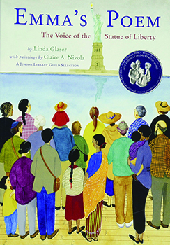 リンダ・グラサーとクレア・Ａ・ニボラによる絵本「Emma’s Poem: The Voice of the Statue of Liberty」（2０１3年刊）は、米ジュニア・ライブラリー・ギルドの推奨図書。小学４、５年生のコモンコアテキストにも選ばれている