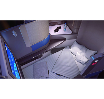 180度水平にリクライニング