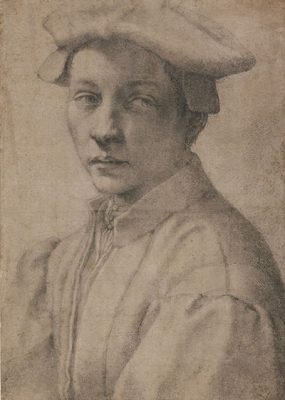 Michelangelo Buonarroti. Italian, Caprese 1475–1564 Rome　Portrait of Andrea Quaratesi　Drawing 1532　Black chalk　sheet: 16 3/16 x 11 1/2 in. (41.1 x 29.2 cm)　The British Museum, London 1895,0915.519 (Wilde 59)　SL.6.2017.19.7 