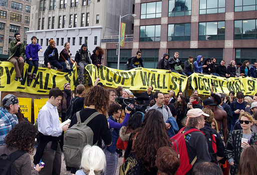 「ウォール街を占拠せよ」の様子（photo: David Shankbone)