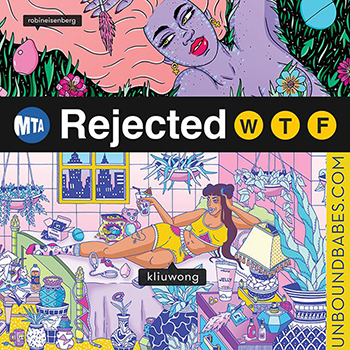 一部路線で広告が撤去されたことに抗議するアンバウンド社のツイッター投稿（@unboundbabes）