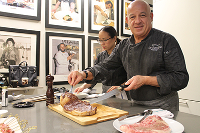 鹿児島産黒毛和牛Ａ４ランクのステーキを振る舞った伊藤ハム