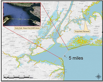 ５マイルの堤防建設が提案された場所 （photo: U.S. Army Corps of Engineers）