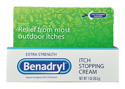 「Benadryl Itch Stopping Cream」 有効成分と容量： Diphenhydramine hydrochloride 2%