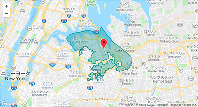 リウ氏が出馬した州上院議員第11選挙区。グーグルマップより