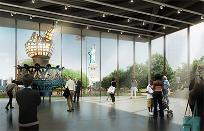 自由の女神像オリジナルの松明 来年公開の新博物館へ移動 Daily Sun New York